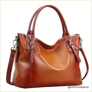 Genuine Leather Tote Shoulder Bag Hobo Crossbody Purse Top Handle Satchel
